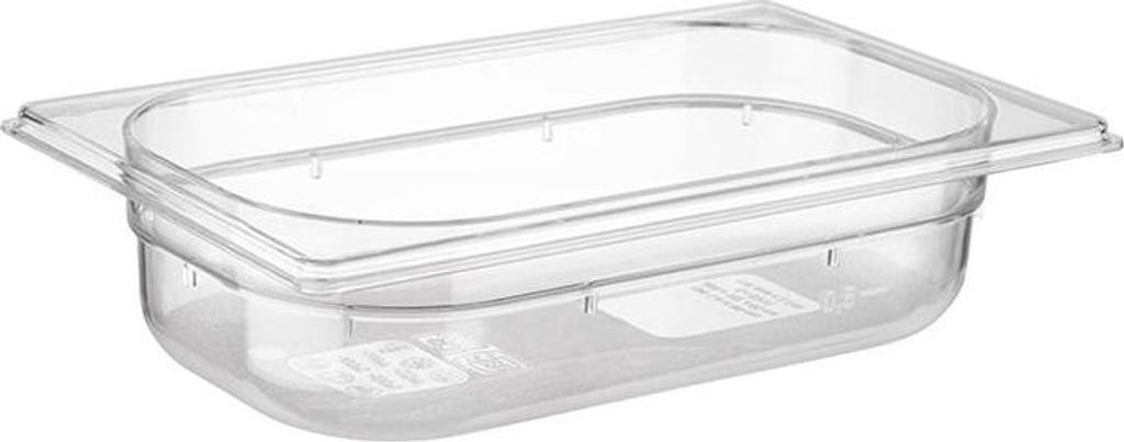 APS 82028 GN 1/4 Behälter, Polycarbonat, 26,5 x 16,2 cm, Tiefe 65 mm, 1,7 Liter