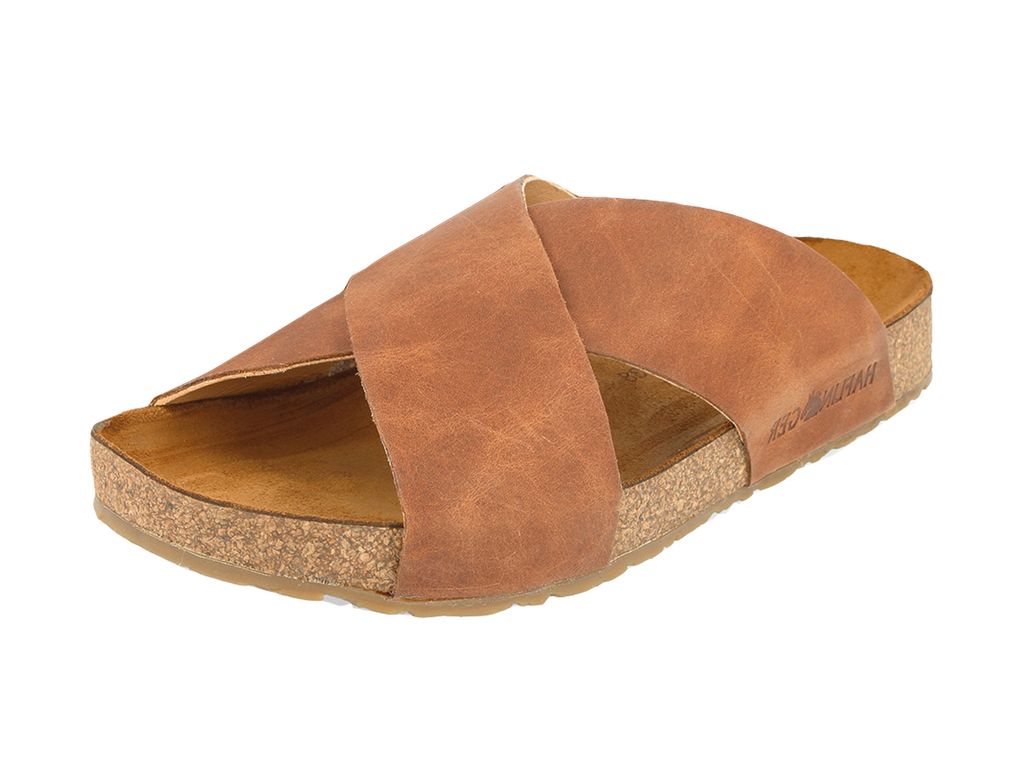 Haflinger 819412-0-5 Bio Mio Herren Pantoletten Clogs Leder, Größe:38 EU, Farbe:Braun