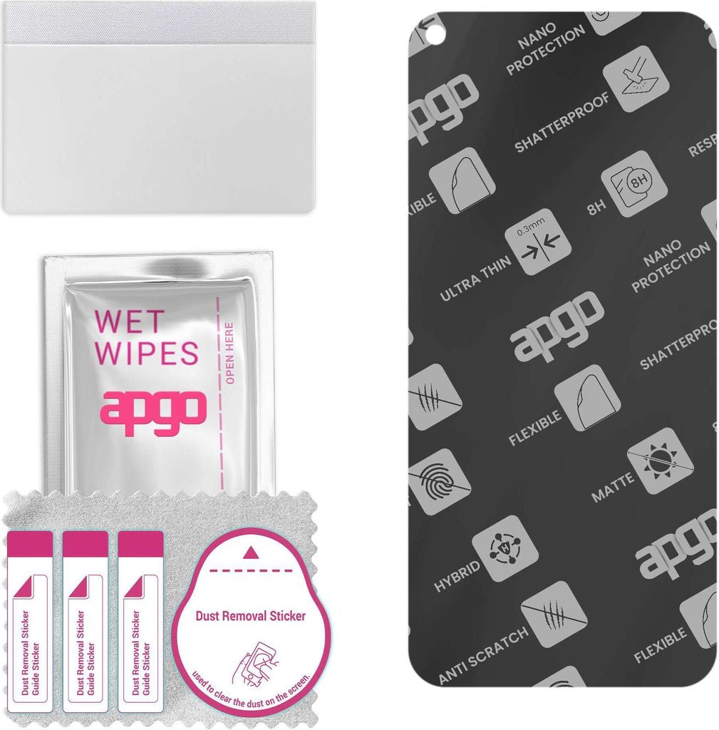 apgo Hybrid Schutzglas, Matt, kompatibel mit Huawei nova 5i, Flexible Nano Glass, toller Ersatz für Hartglas, kratzfester Displayschutzglas, Displ...