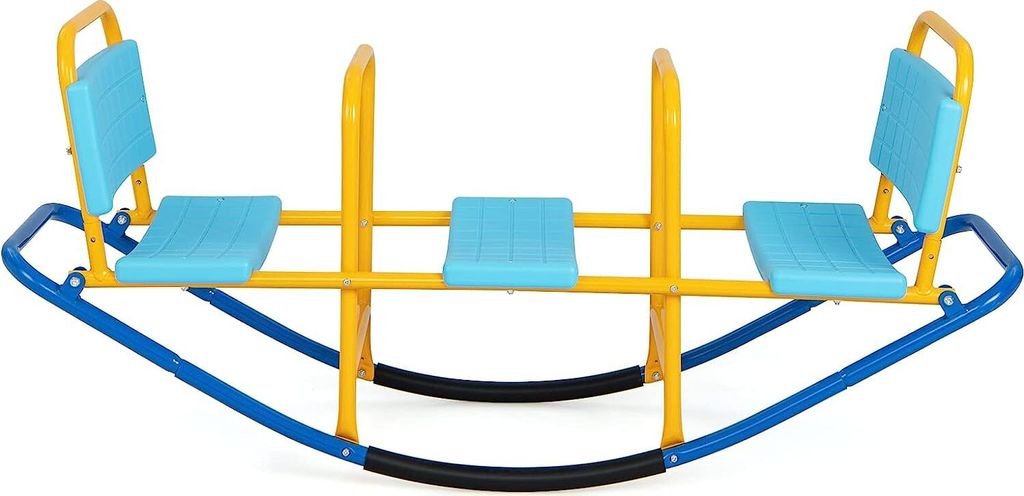 3 Sitzer Kinder Wippe mit Rückenlehnen und Griffe, Produktbild 