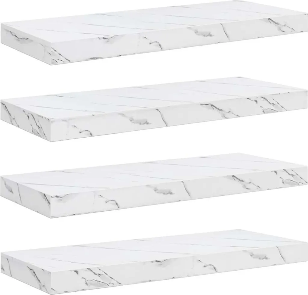 Set 4 Mensole vidaXL Marmo Bianco: Luce e Stile per la tua Casa