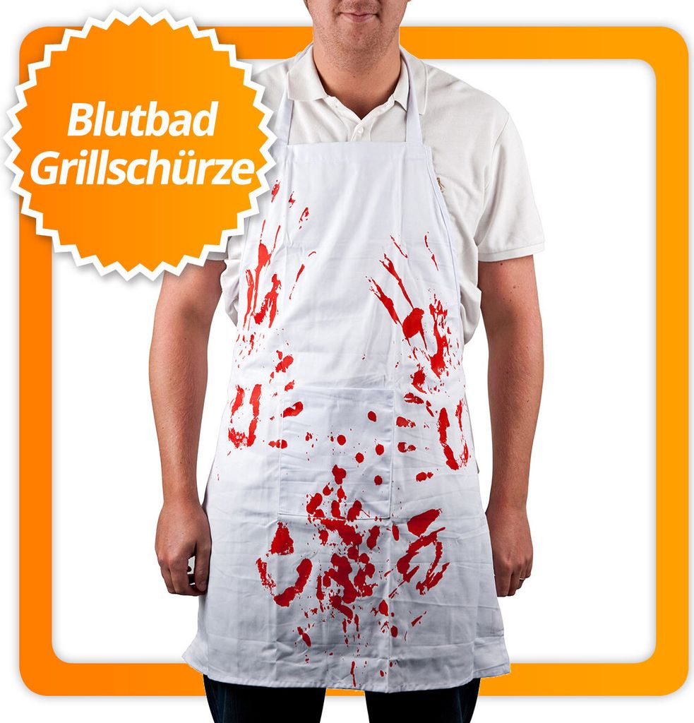 GOODS+GADGETS Grill Apron Bloodbath – Funny Cooking Apron Halloween