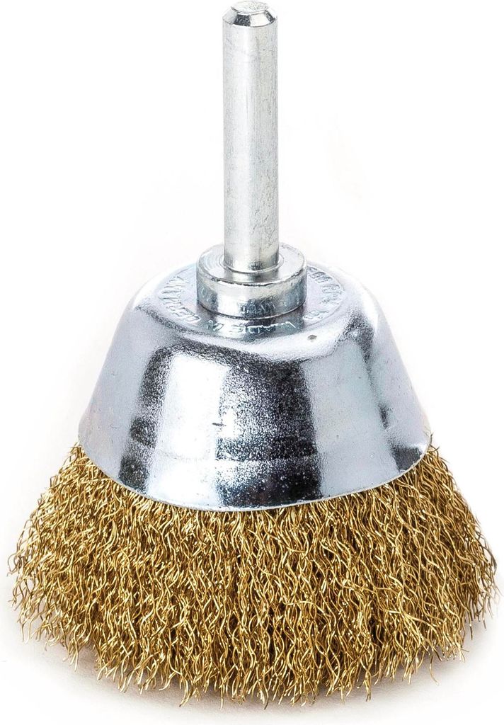 Topfbürste D.50mm Schaft 6mm Drahtstärke 0,2mm MS 10500min-¹ LESSMANN