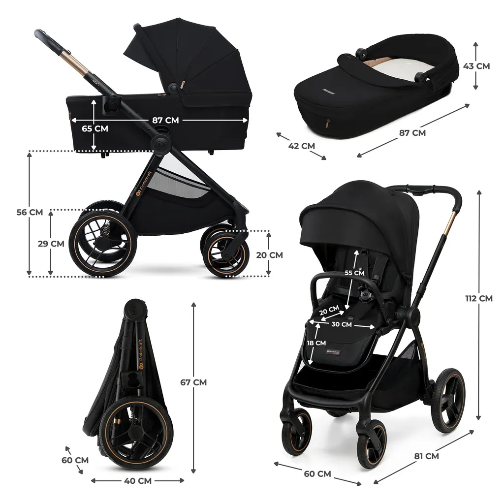 Poussette Nea 2 Midnight Noir : Solution légère pour petits coffres - 4