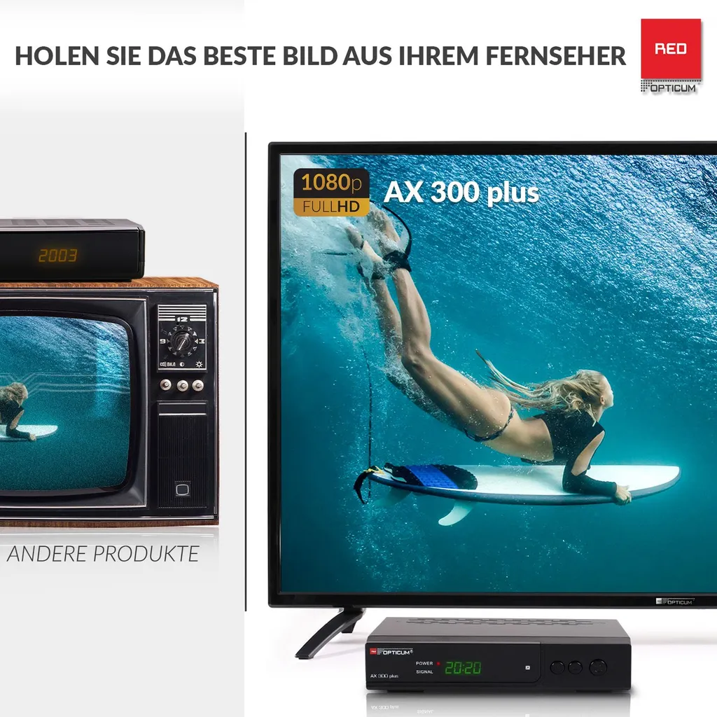 Décodeur Satellite HD Opticum AX300 compact pour chaînes TV gratuites - 9