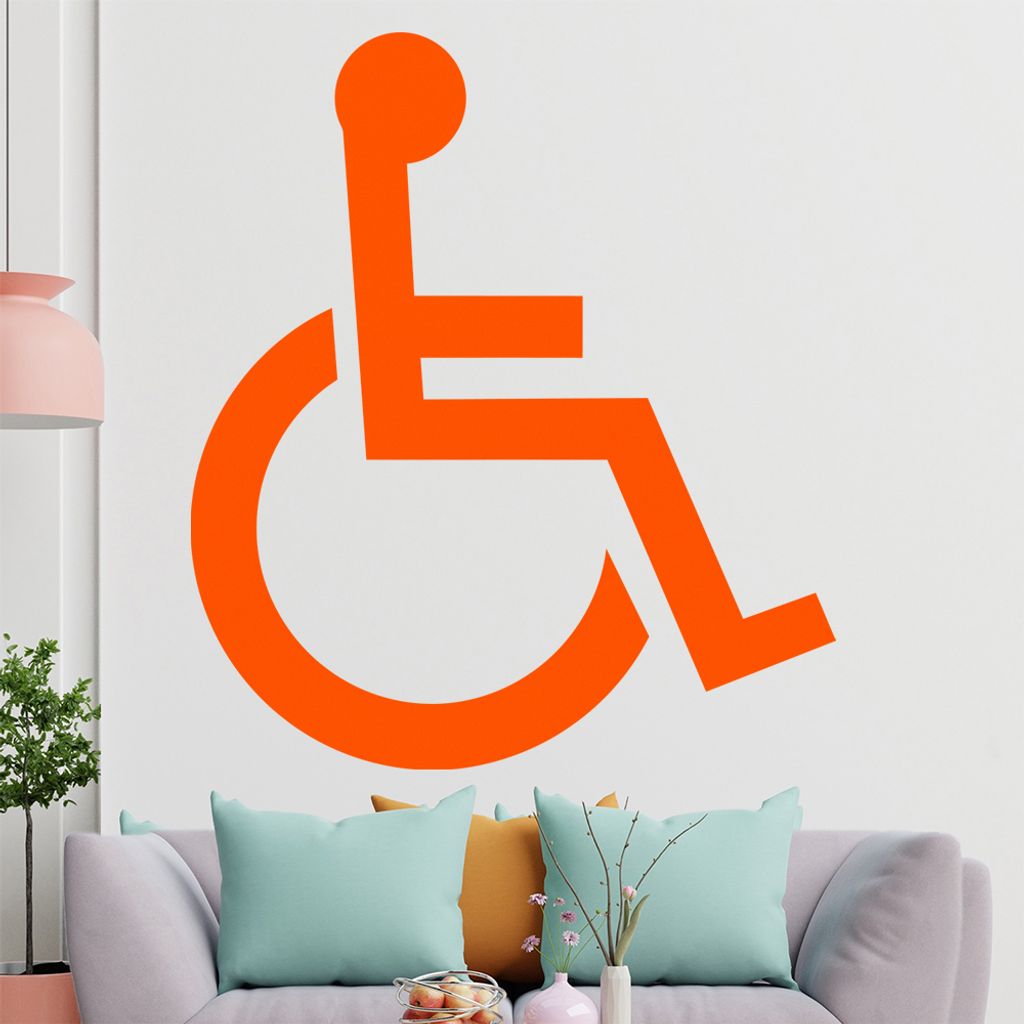 hauptsachebeklebt KIWISTAR Behinderung - Rollstuhl Wandtattoo in 6 Größen - Wandaufkleber Wall Sticker - Dekoration, Küche, Wohnzimmer, Schlafzi...