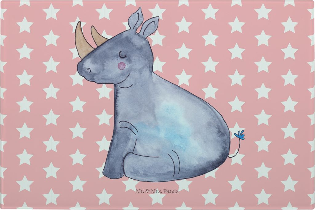 Mr. & Mrs. Panda Glas Schneideplatte Einhorn Nashorn - Rot Pastell - Geschenk, Witzig, Schneidbrett, Unicorn, Regenbogen, Hackbrett, Schneidebrett ...
