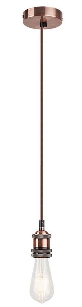 Rabalux 1417 Pendelleuchte 1 Spot Fixy, E27, bronze-silber, rund, Industriell, ø100mm