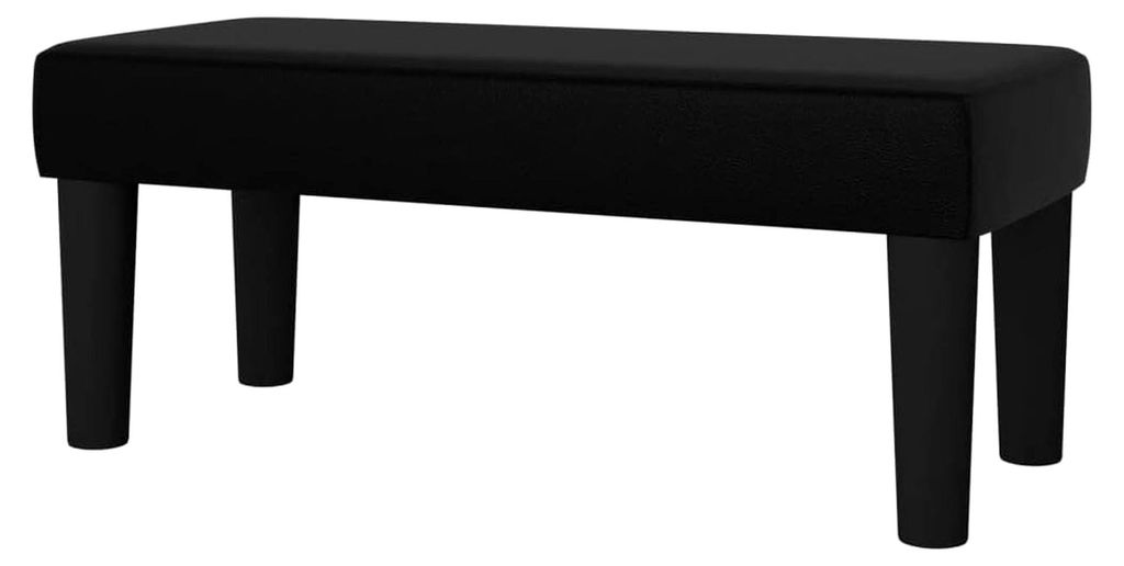 Sitzbank Polsterbank Flurbank Bettbank Garderobenbank Schlafzimmer Wohnzimmer Eingangsbereich Flur Schwarz 70x30x30cm Kunstleder