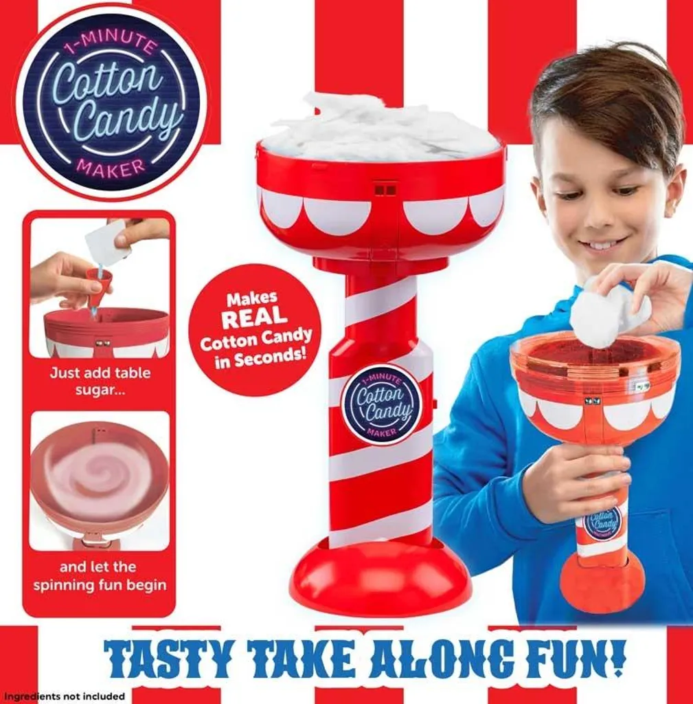 Mini machine à barbe à papa USB multicolore CANDY MAKER au format compact - 3