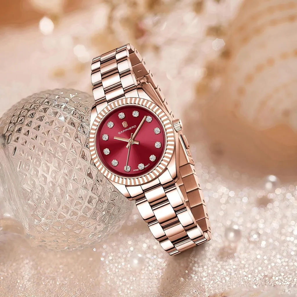 Orologio Donna Acciaio 30mm - Ricordi Preziosi e Cristalli 5ATM - 6