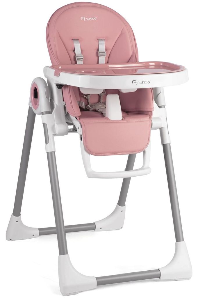 Nukido Belo rosa Hochstuhl mit Tisch Produktbild 