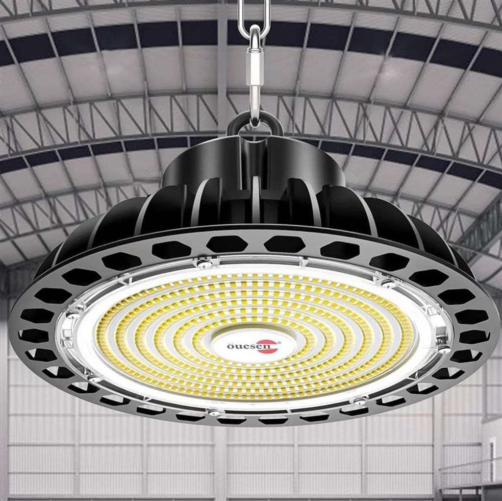 Hallenbeleuchtung LED Hallenstrahler 200W 28000LM UFO Lampe Hallen Strahler Groß Werkstattleuchte IP66 Industriestrahler Wasserdicht Hallenleuchte...