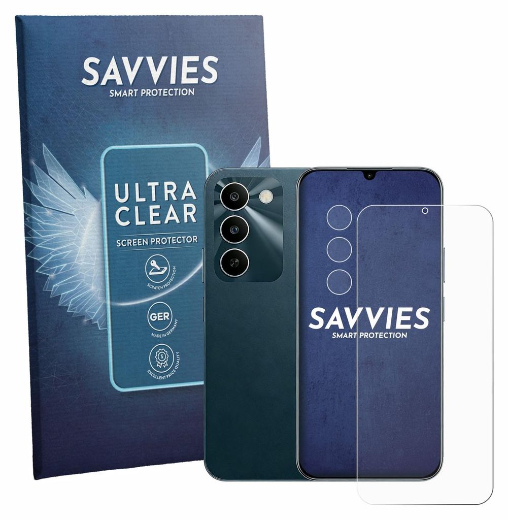 18x Für realme C100 5G (Display+Kamera) Schutzfolie Savvies Displayschutz Display Schutz Folie Klar Transparent