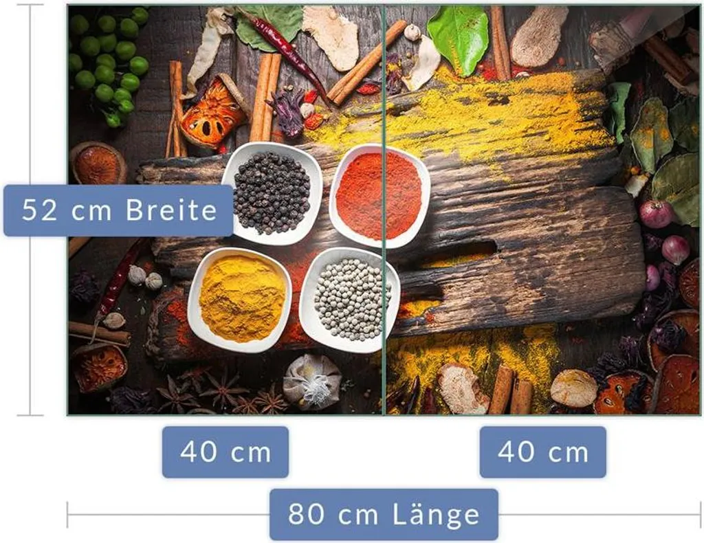 Copri Piano Cottura In Vetro Temperato 40x52 Cm – 2 Pezzi, Universale, Antigraffio, Resistente Al Calore, Usabile Come Tagliere O Vassoio