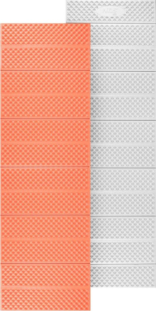 Faltbare Touristenmatte, Aluminiumrand, 195 cm, Orange