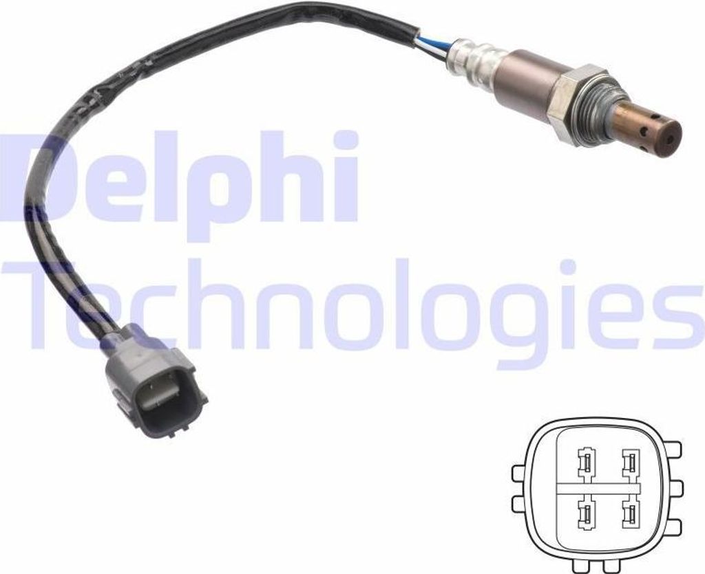 DELPHI Lambdasonde für TOYOTA Yaris Schrägheck (P9) vor-Kat Beheizt 349mm ES21346-12B1