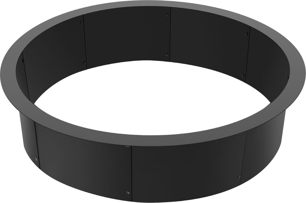 SucceBuy runder Feuerstellenring, 10 Zoll Höhe, 45 Zoll Außendurchmesser/39 Zoll Innendurchmesser. Robuste Kohlenstoffstahlauskleidung für selbs...