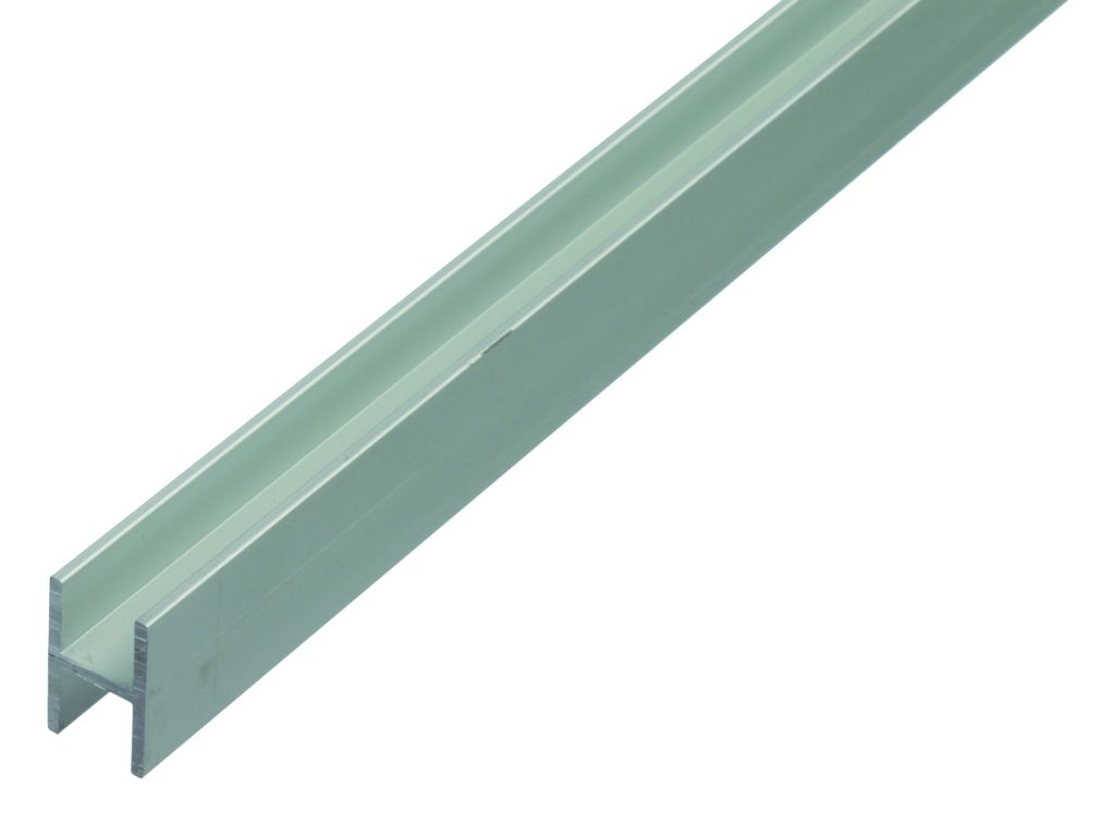 Alberts H-Profil | Aluminium, silberfarbig eloxiert | 1000 x 9,1 x 12 mm