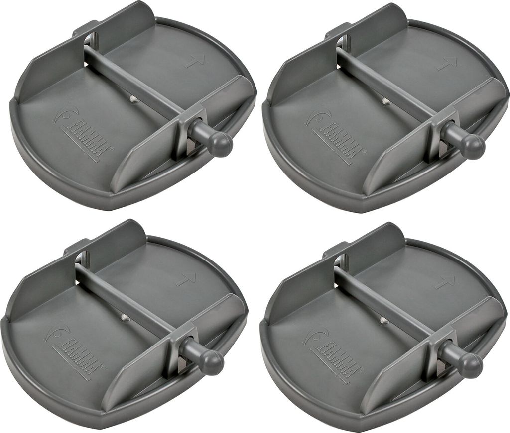 Fiamma Stützplatten aus Kunststoff Set 4 Stück für Kurbelstützen für Wohnwagen