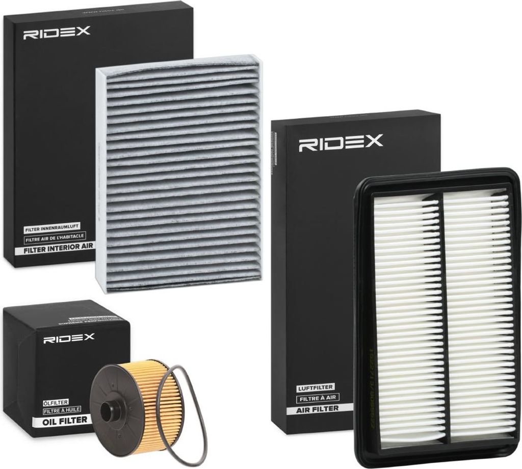 RIDEX Filterset Inspektionspaket Filtersatz für NISSAN Produktbild 