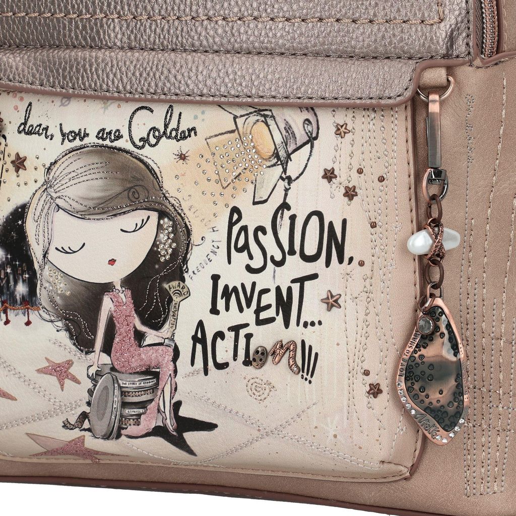 Sac à Dos Anekke Hollywood Passion, Multicolore Bleu Clair/beige, NEUF