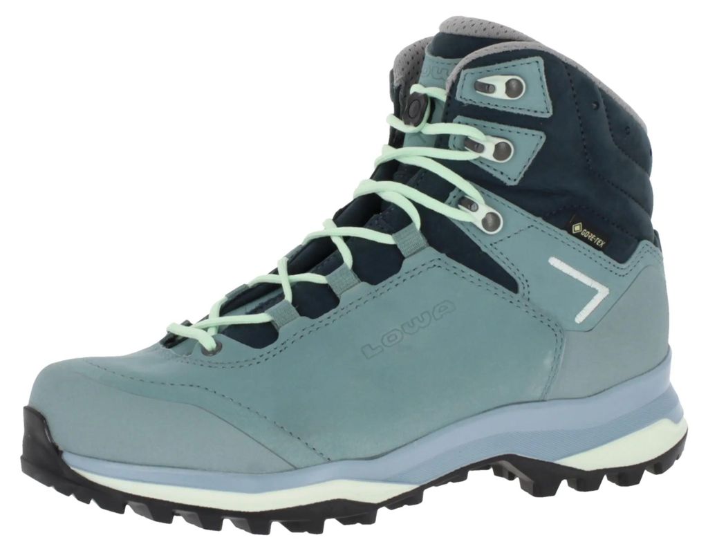 Lowa Lady Light Evo GTX Ws wasserdichte und stabile Damen Bergschuhe mit Nubukleder Obermaterial Rauchblau/Blau EU 37