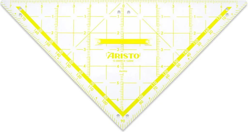 Équerre à Dessin Aristo 80 cm Transparent - Grand Triangle avec Poignée