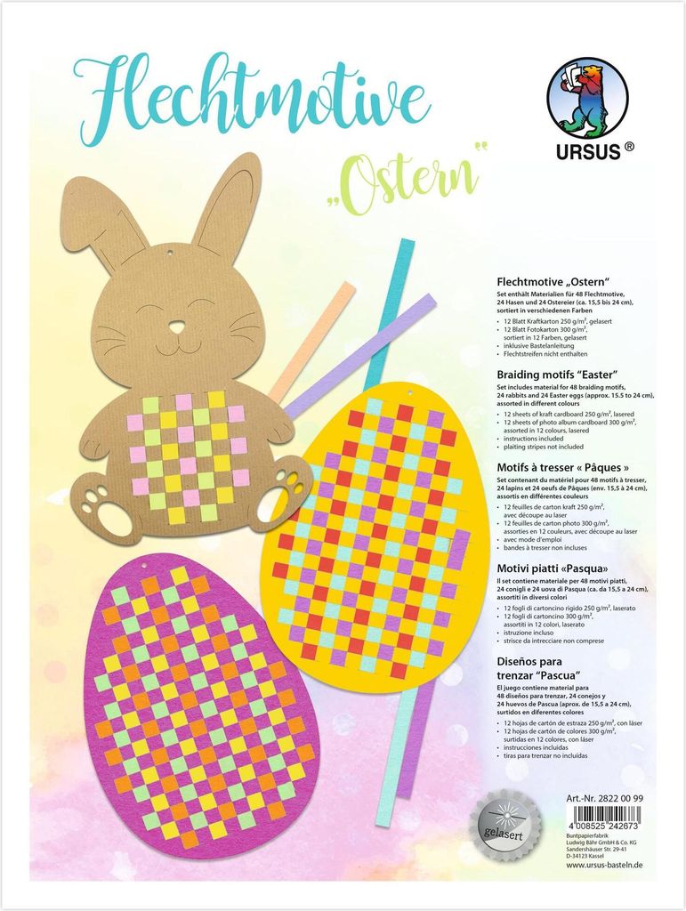 URSUS 28220099, Bastelset für Kinder, Mehrfarbig Produktbild 
