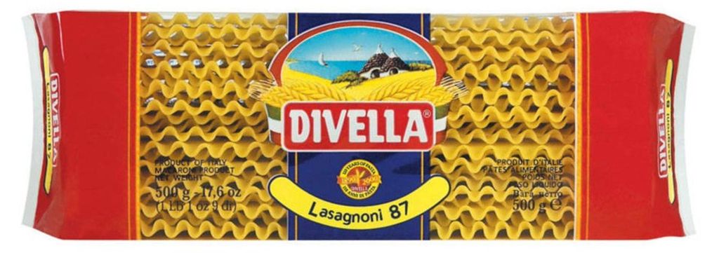 Pâtes Lasagnoni n°87, 500 g, marque Divella Image du produit 