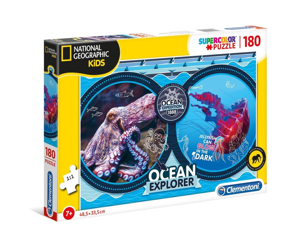 Clementoni Supercolor Puzzle - National Geographic Kids - Ocean Explorer (180 Teile)