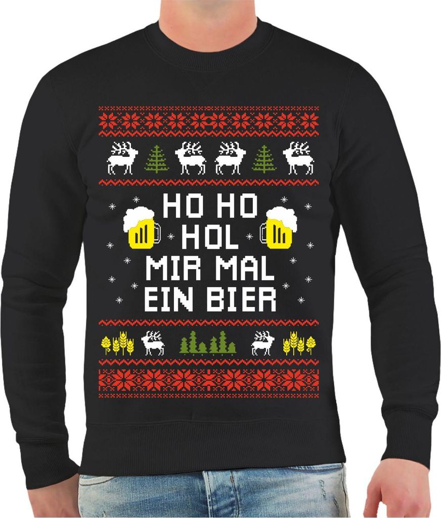 Herren Sweatshirt HO HO Hol mir mal ein Bier