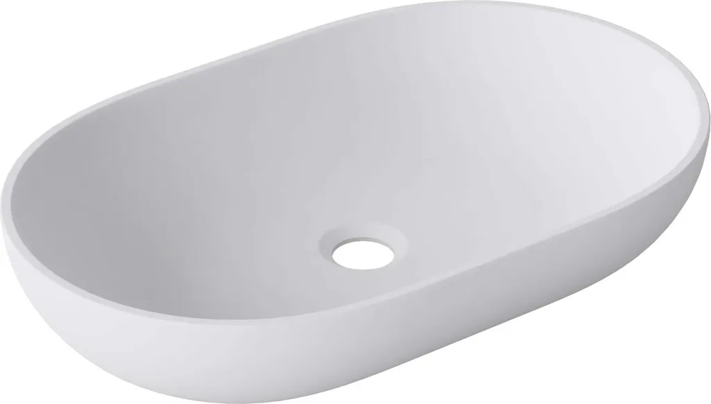 Doporro Lavandino Bagno Ovale 54cm Colossum808 Bianco Opaco