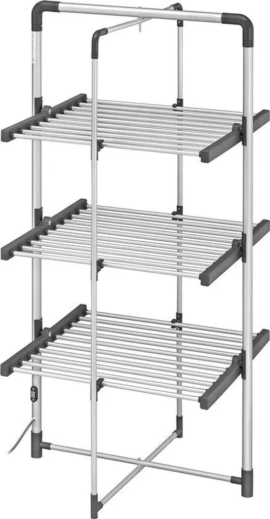 Étendoir à linge vertical 3 niveaux en alu brossé haute performance