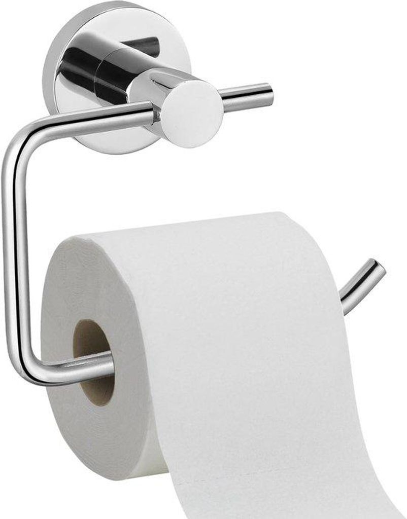 Toilettasche aus Edelstahl, Wandmontage, selbstklebend oder bohren, hochglanz Chrom, für Bad, WC, Küche - 1 Stück