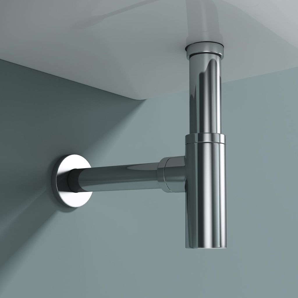 doporro Siphon Chromé pour Lavabo Vasque Siphon en Laiton Image du produit 