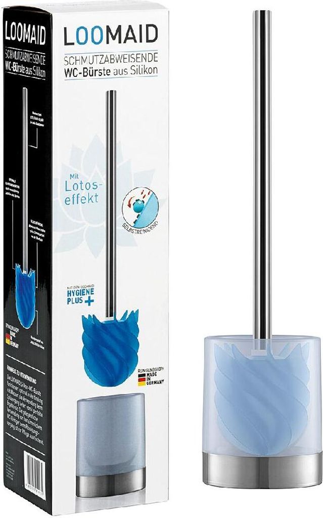 WC-Bürstengarnitur Loomaid edelstahl/blau mit Silikonkopf Produktbild 14