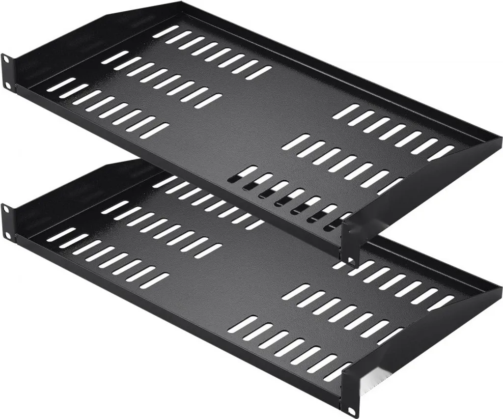 Set 2 Ripiani 1U per Rack Server 19" - Mensola 254mm Alta Resistenza