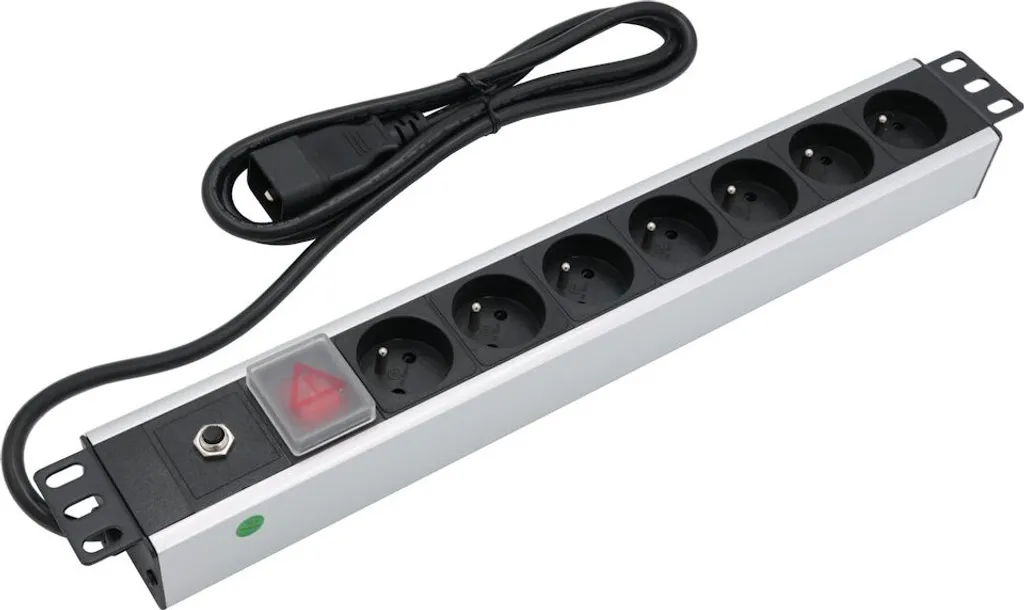 XtendLan Panneau Distribution 19 pouces 7x 230V avec Protection Courant