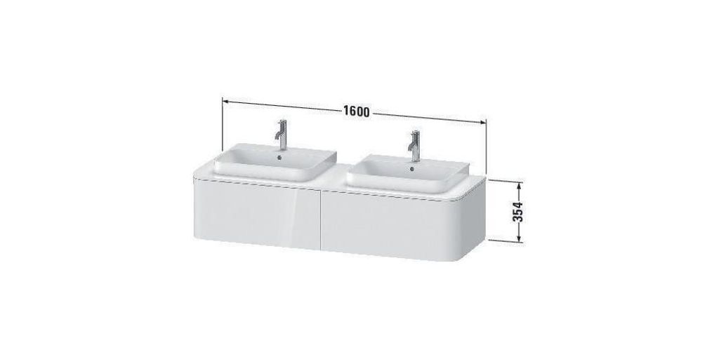 DURAVIT HP4946B8383 Happy D.2+ KWTU wh, hrb,