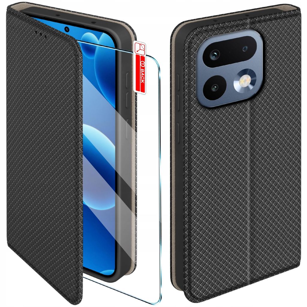 Magnetické puzdro na Realme 16 Pro 5G s uzáverom, čierne Obrázok produktu 