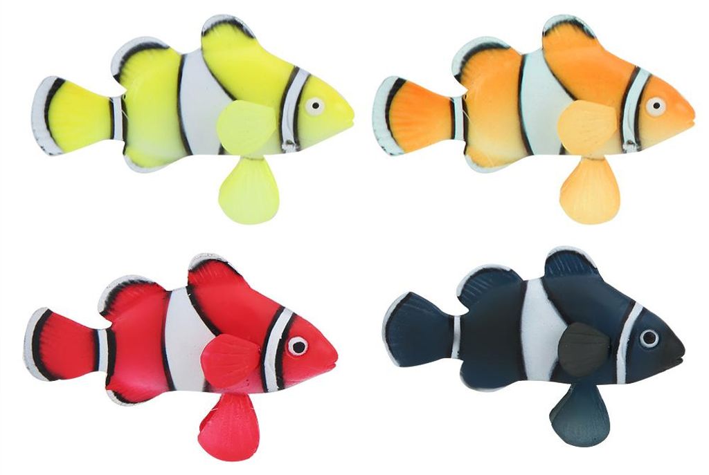 Bionic leuchtende Clownfisch-Fisch-Schwimmdekoration aus Silikon für Tank-Aquarien