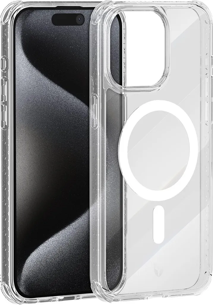 Force Case Air iPhone 15 Pro: Custodia Rinforzata MagSafe Trasparente