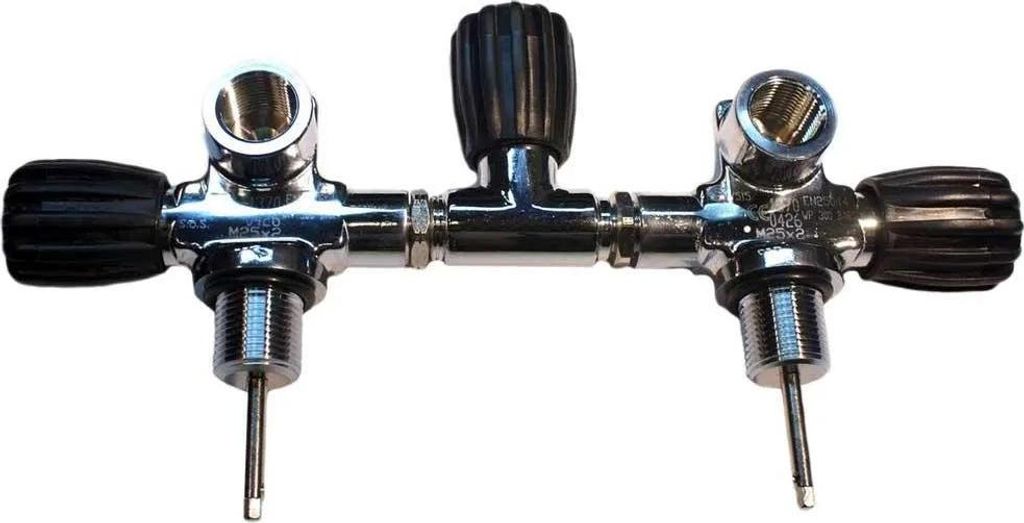 Metalsub Tankbibo S Withmanifold M25 300 Bar Ventil Silber 12 Short/15 Liters / 203 mm Silber 12 Short/15 Liters / 203 mm