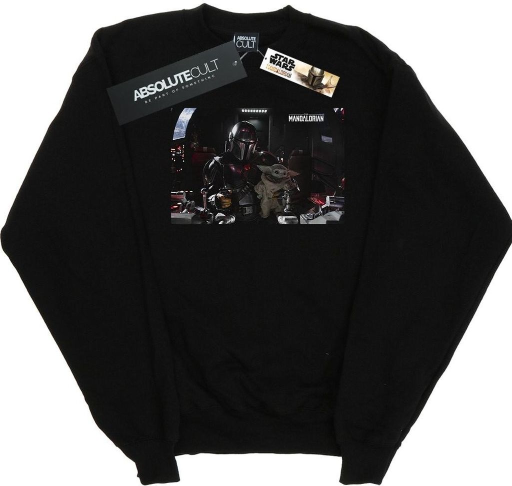 Star Wars - "The Mandalorian And Co-Pilot" Sweatshirt für Herren BI46442 (M) (Schwarz)