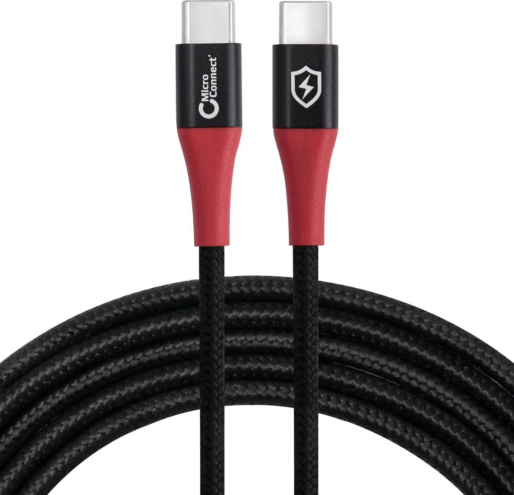 Câble USB-C MicroConnect MC-CUSBC-SC noir de 1,5m pour transfert