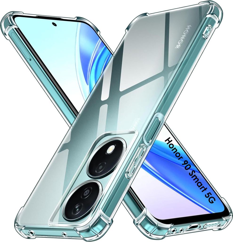 Hülle für Honor 90 Smart 5G - Stoßfeste Transparent Handyhülle Kratzfest Schutzhülle Ultra Dünn Phonillico