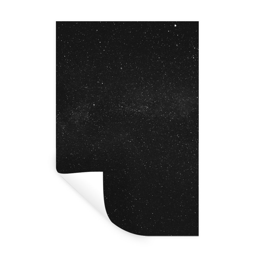 MuchoWow Wandtattoo Wandsticker Wandaufkleber Sternenhimmel - Schwarz - Weiß - Himmel 60x90 cm Selbstklebend und Repositionierbar - Sticker - De...