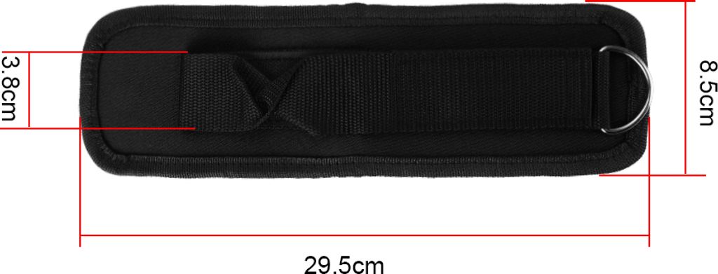Knöchelriemen Bein Krafttraining Gewicht tragen Power Strap Foot Ring für Fitness (schwarz)
