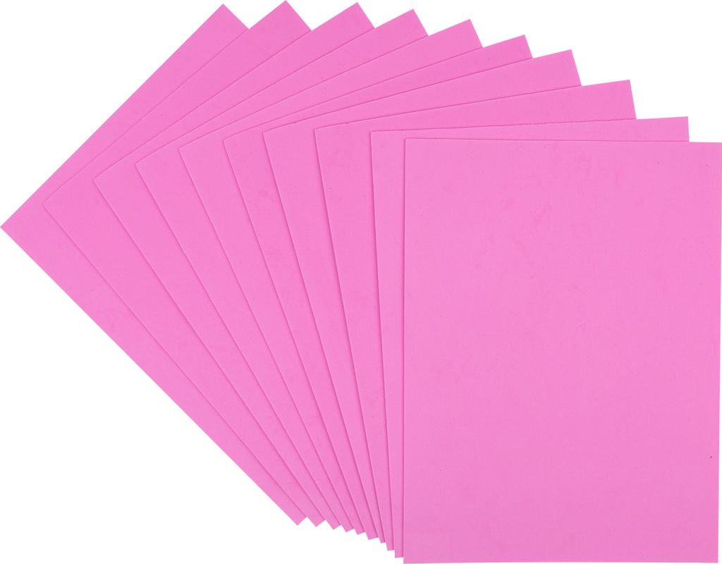 VBS Moosgummi, 2 mm, 40 x 30 cm, 10 Stück Pink Produktbild 